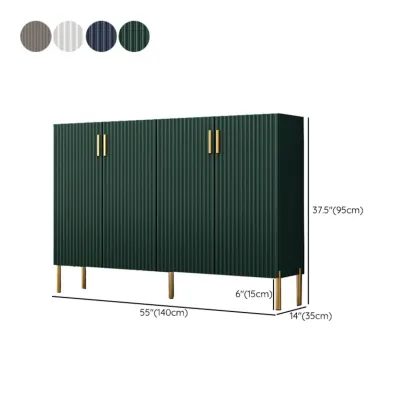 Glam Wooden Sideboard with Shelves and Cabinets Image - 22