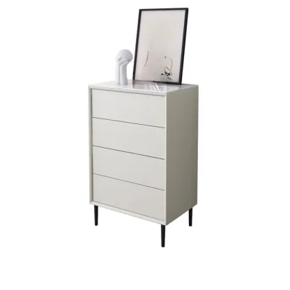 6" Modern Black Accent Cabinet for Bedroom & Living Room