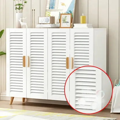 Modern Wooden Ventilated Storage Cabinet with Straight Legs Image - 4