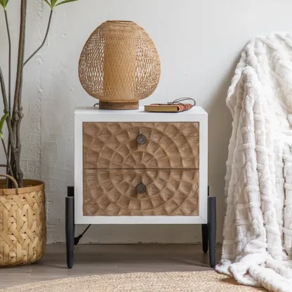 Rustic Freestanding Cabinet with Large Capacity & Iron Base Image - 3