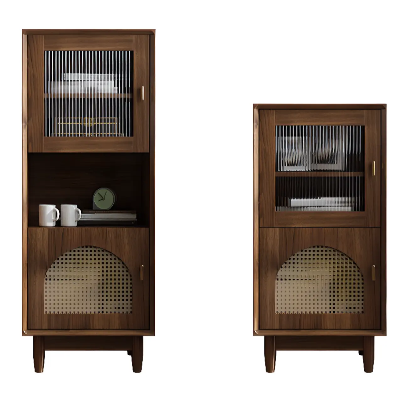 Modern Rectangle Solid Wood Accent Cabinet for Indoor Use Image - 6 | homeyfad