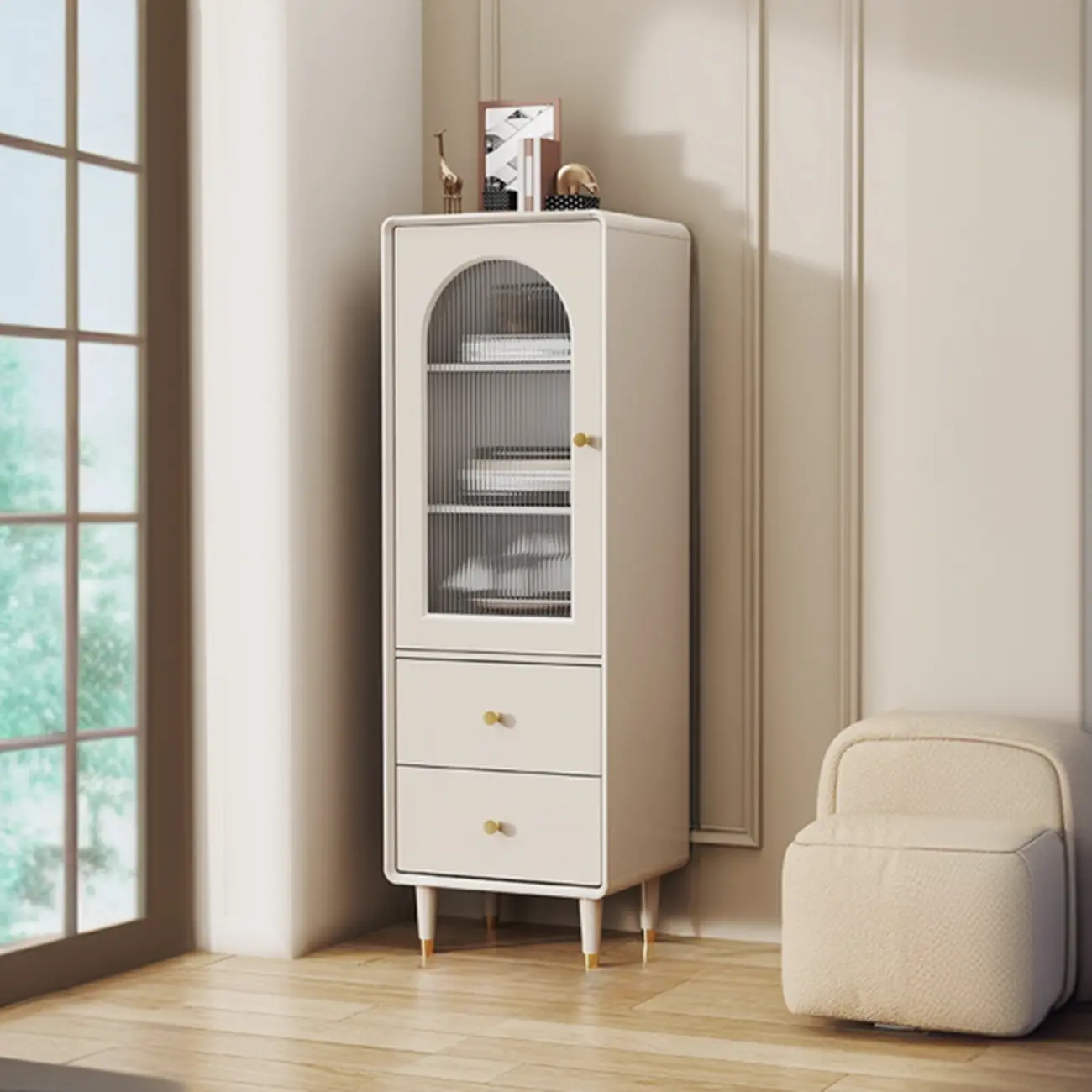 Wooden Free Standing Storage Cabinet with Scandinavian Style  Image - 4 | homeyfad