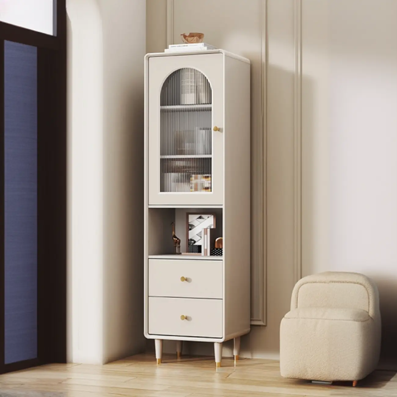 Wooden Free Standing Storage Cabinet with Scandinavian Style  Image - 5 | homeyfad