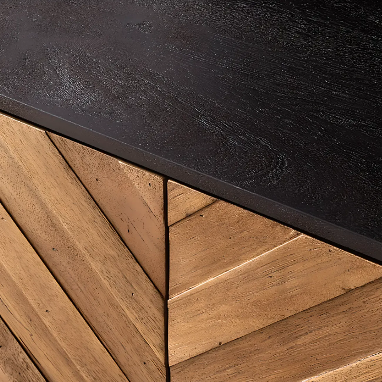 3 Drawers Modern Pine Storage Cabinet for Living Room Image - 9