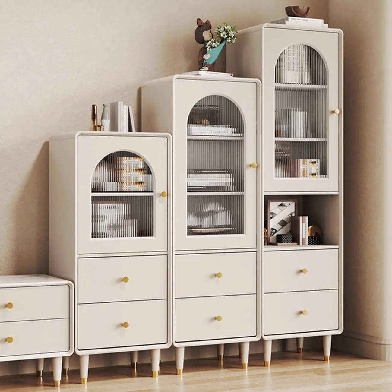 Wooden Free Standing Storage Cabinet with Scandinavian Style  Image - 7 | homeyfad