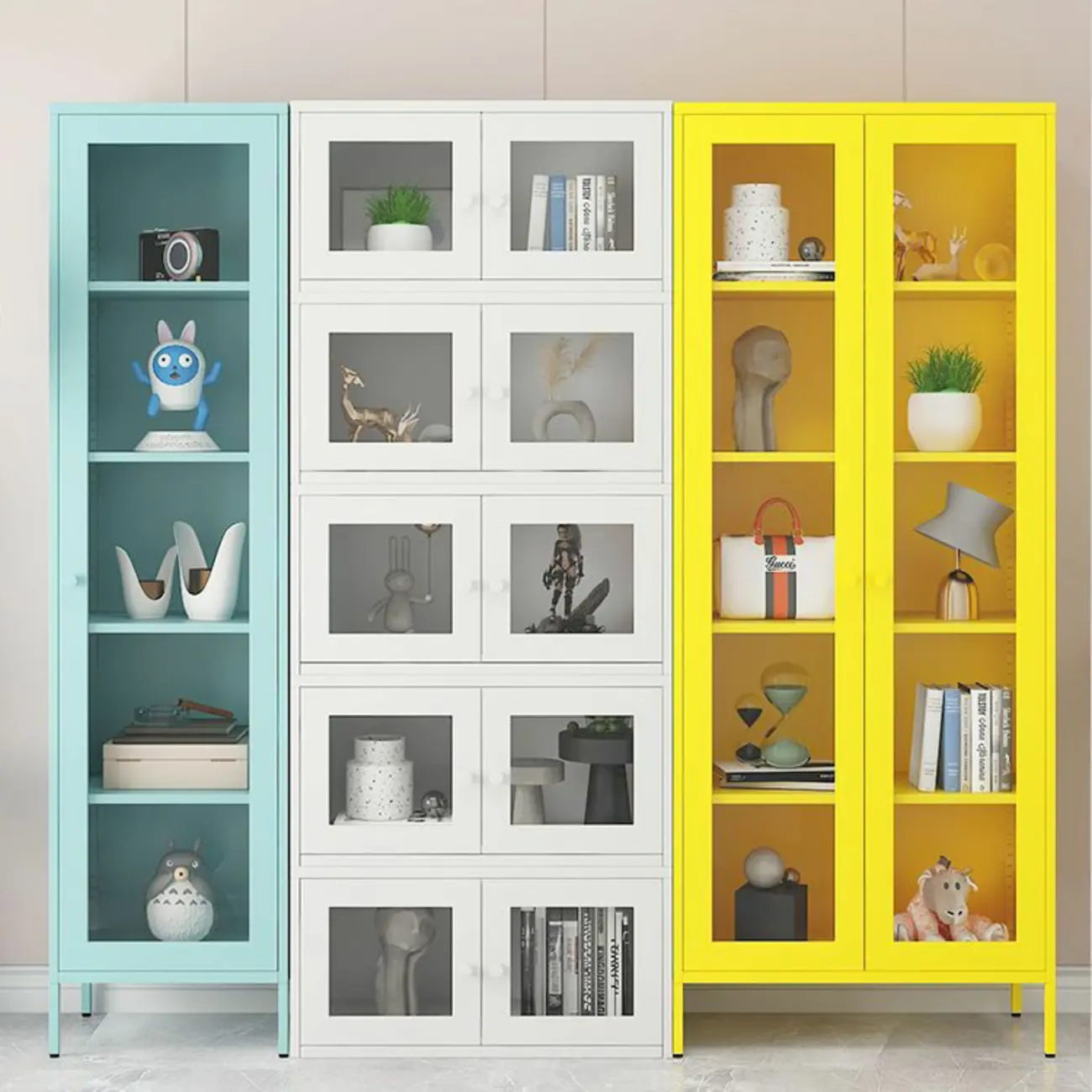 Modern Steel Colorful Display Cabinets for Restroom Image - 1 | homeyfad