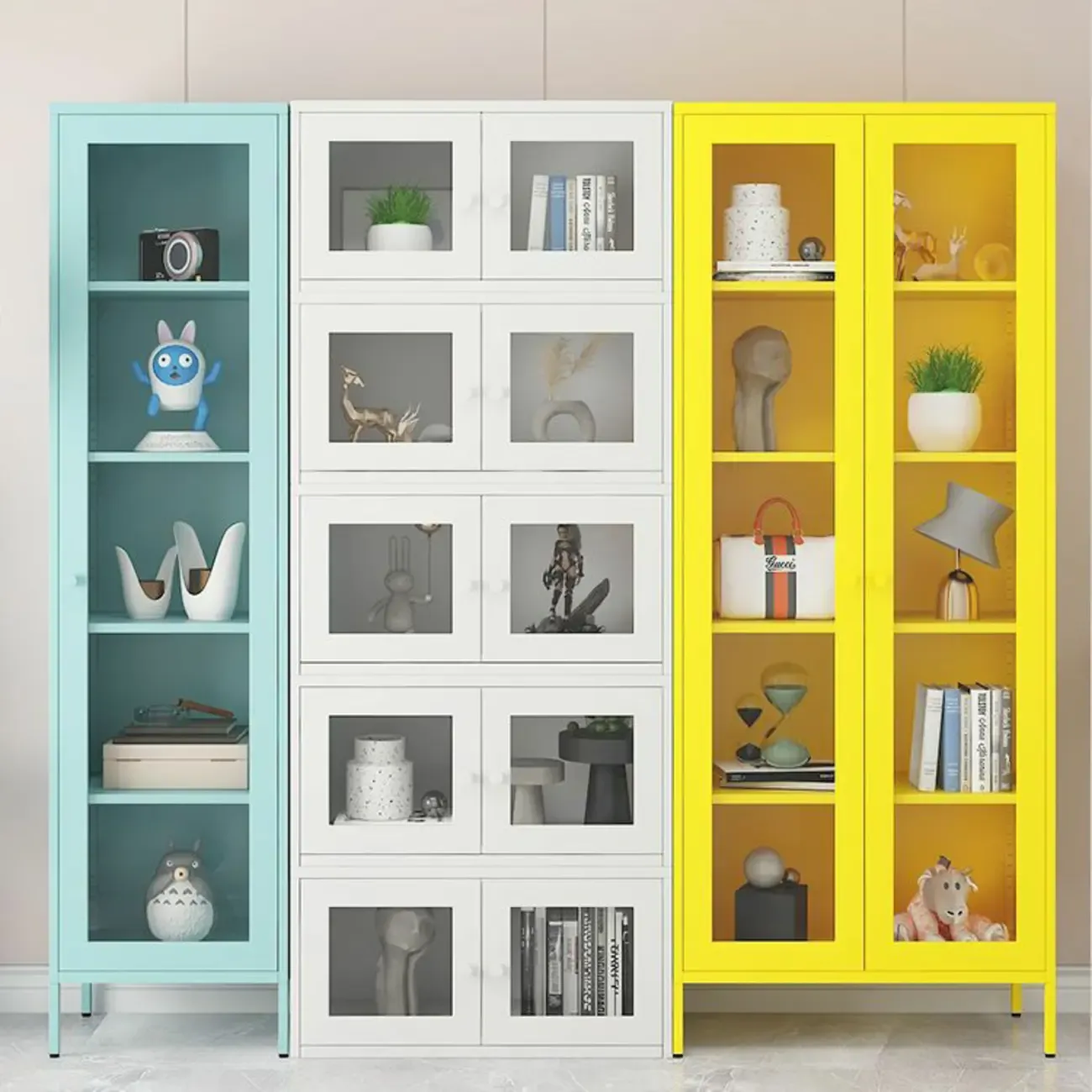 Modern Steel Colorful Display Cabinets for Restroom Image - 1