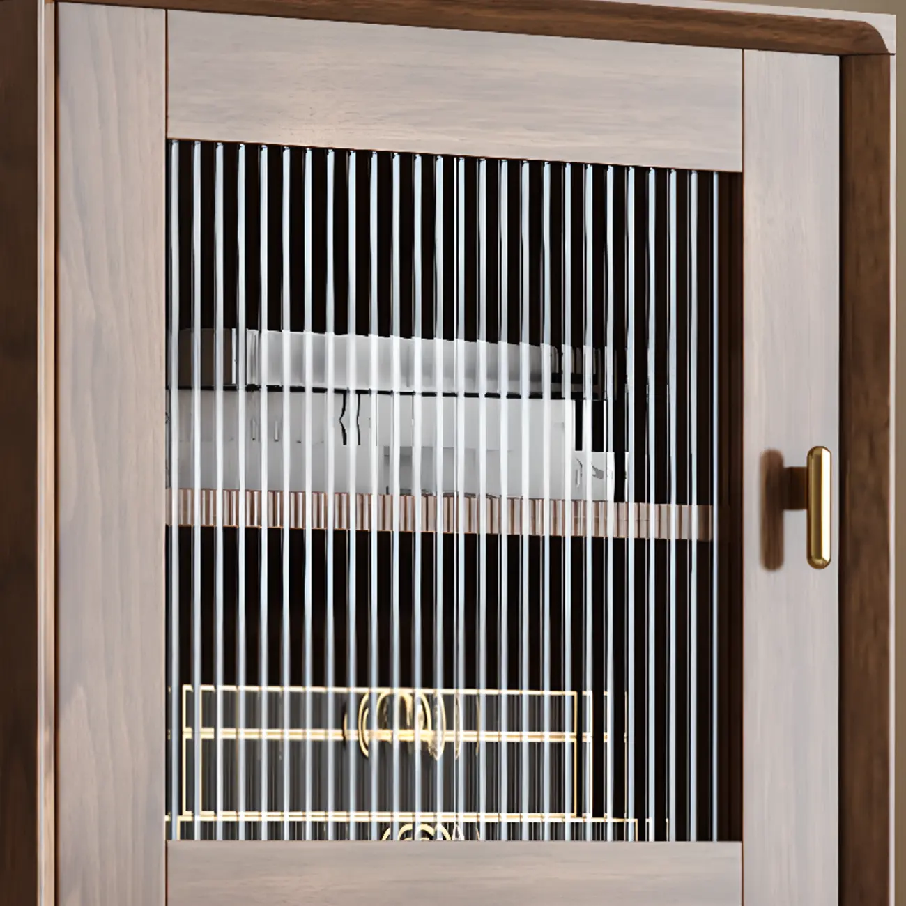 Modern Rectangle Solid Wood Accent Cabinet for Indoor Use Image - 10 | homeyfad