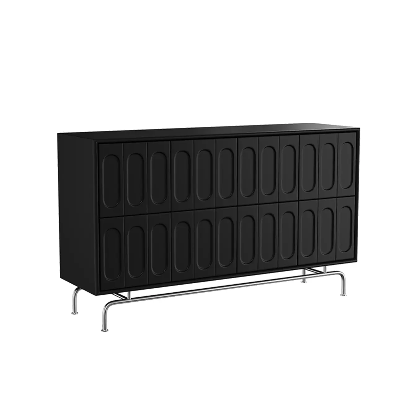 35.5" Modern Pine Black Storage Cabinet for Living Room | homeyfad