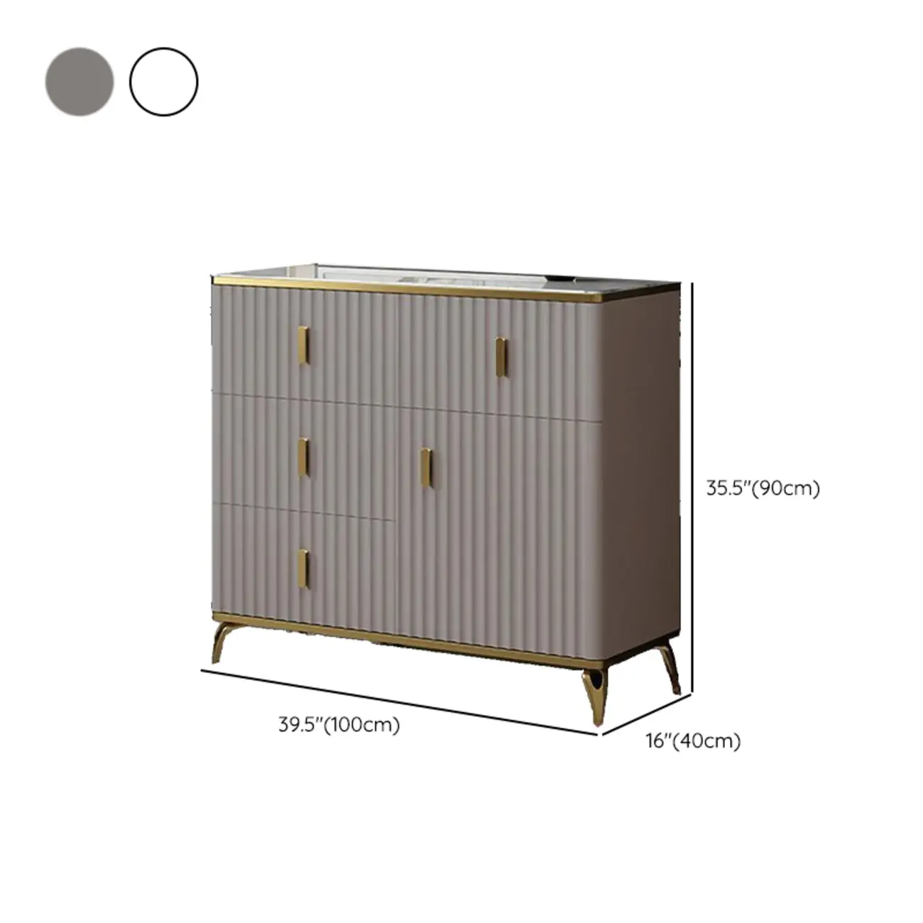 Glam Wooden Living Room Cabinet with Multiple Drawers #size | homeyfad