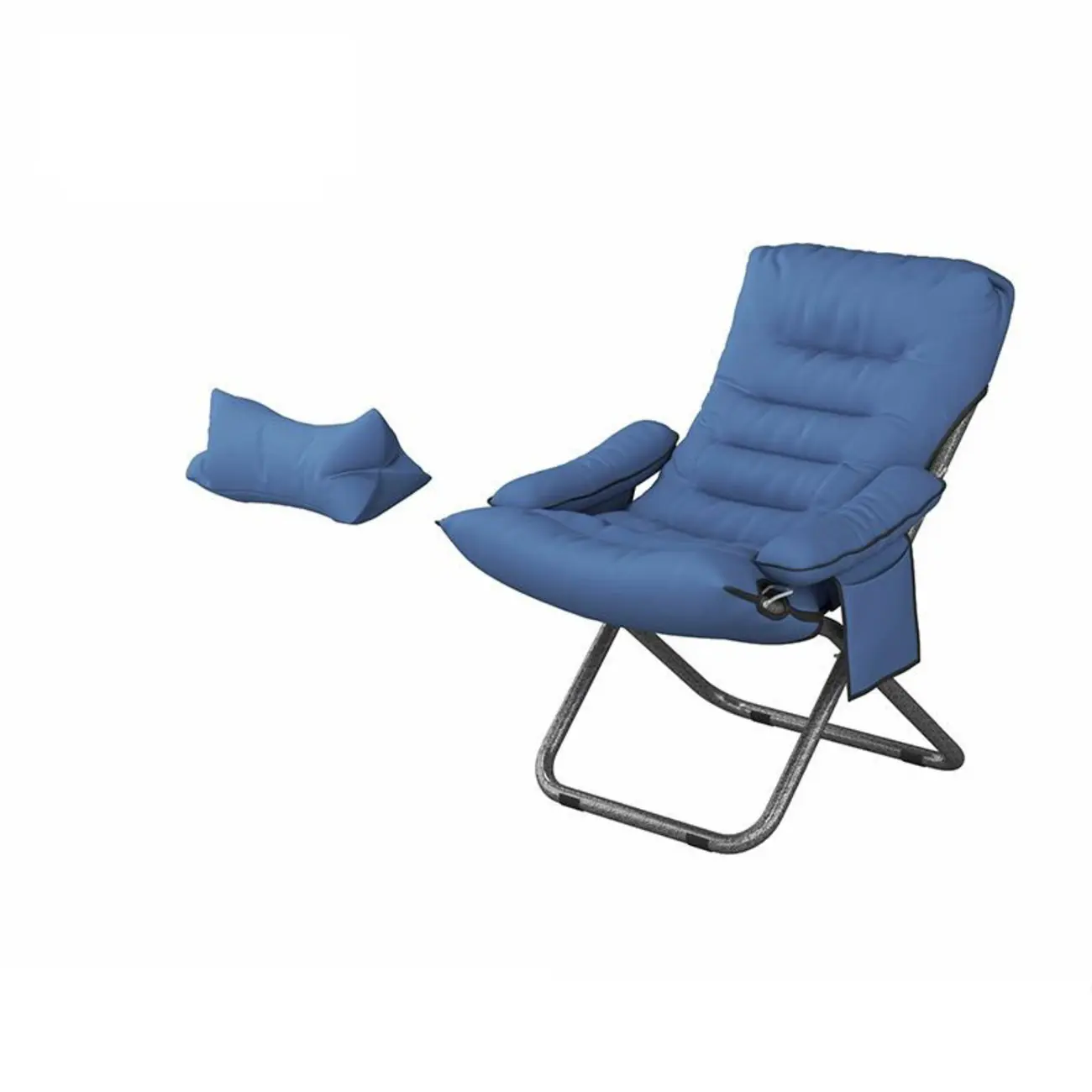 Modern Velvet Rocker Recliner Chair with Storage and Pillow Image - 2 | homeyfad