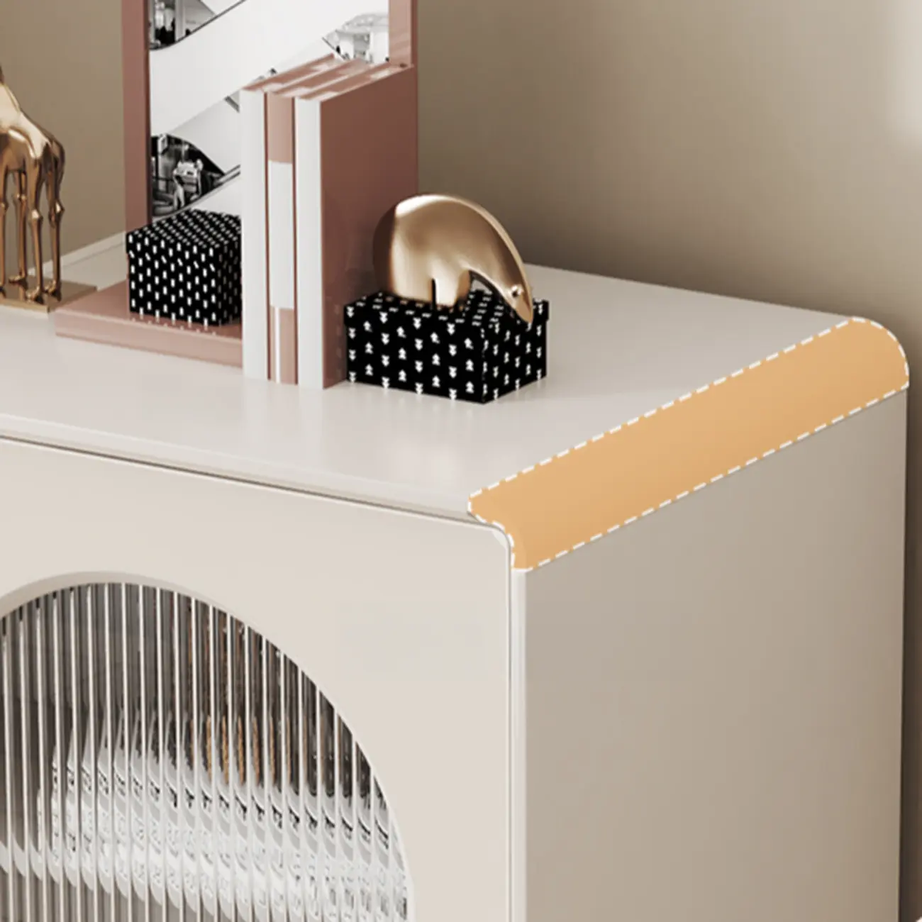 Wooden Free Standing Storage Cabinet with Scandinavian Style  Image - 9 | homeyfad