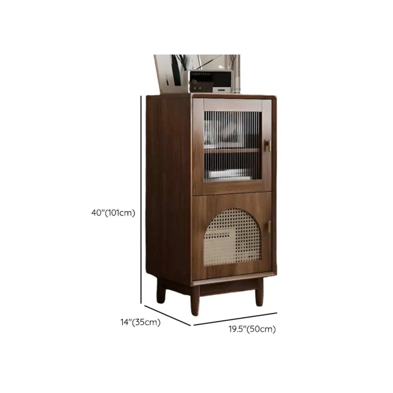 Modern Rectangle Solid Wood Accent Cabinet for Indoor Use #size