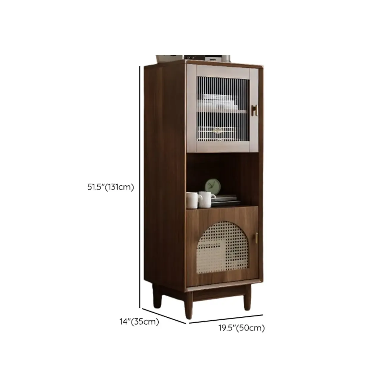 Modern Rectangle Solid Wood Accent Cabinet for Indoor Use Image - 13