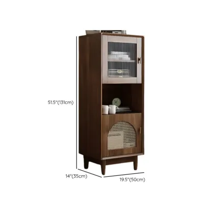 Modern Rectangle Solid Wood Accent Cabinet for Indoor Use Image - 13