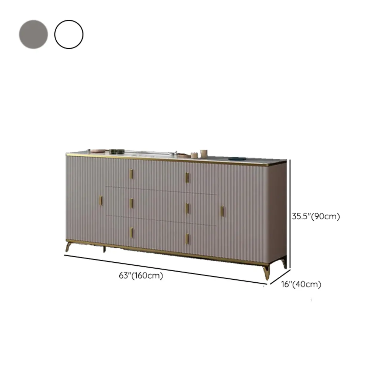 Glam Wooden Living Room Cabinet with Multiple Drawers Image - 15 | homeyfad