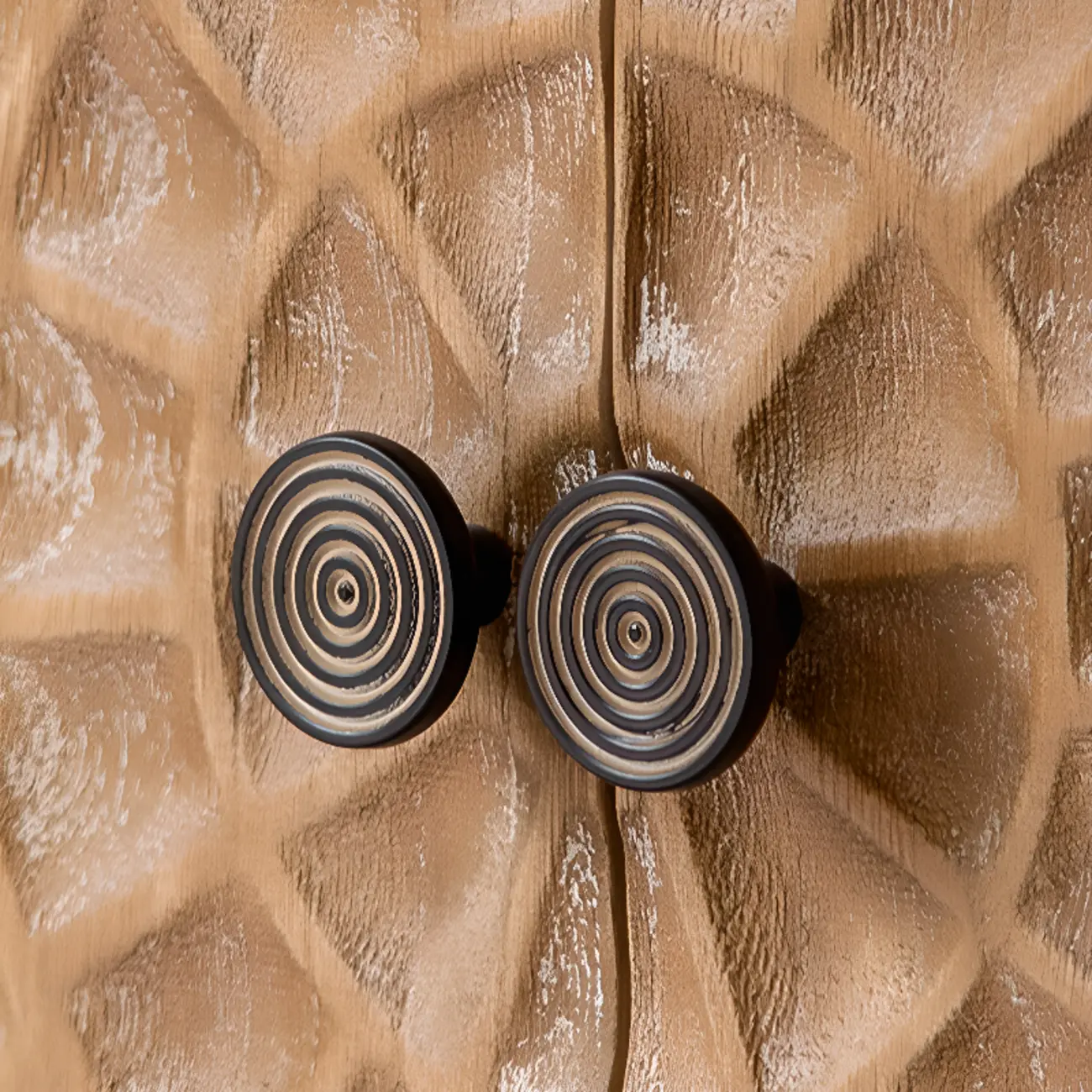 Rustic Freestanding Cabinet with Large Capacity & Iron Base Image - 11 | homeyfad