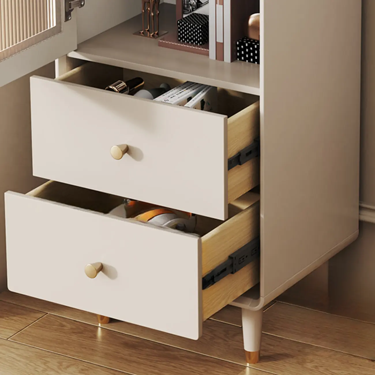 Wooden Free Standing Storage Cabinet with Scandinavian Style  Image - 11 | homeyfad