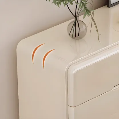 Scandinavian White Sideboard with Drawers & Cabinets Image - 10