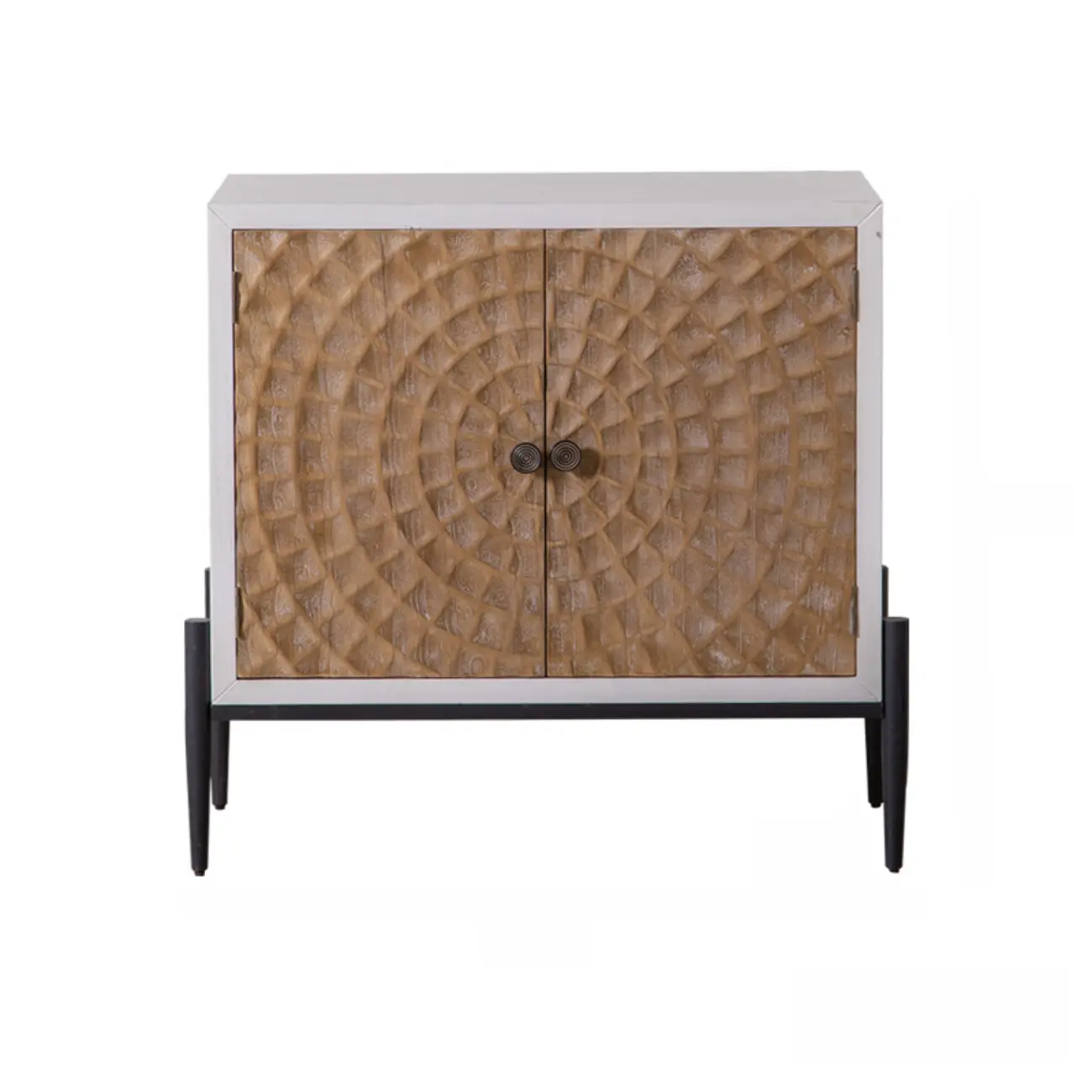 Rustic Freestanding Cabinet with Large Capacity & Iron Base Image - 13 | homeyfad