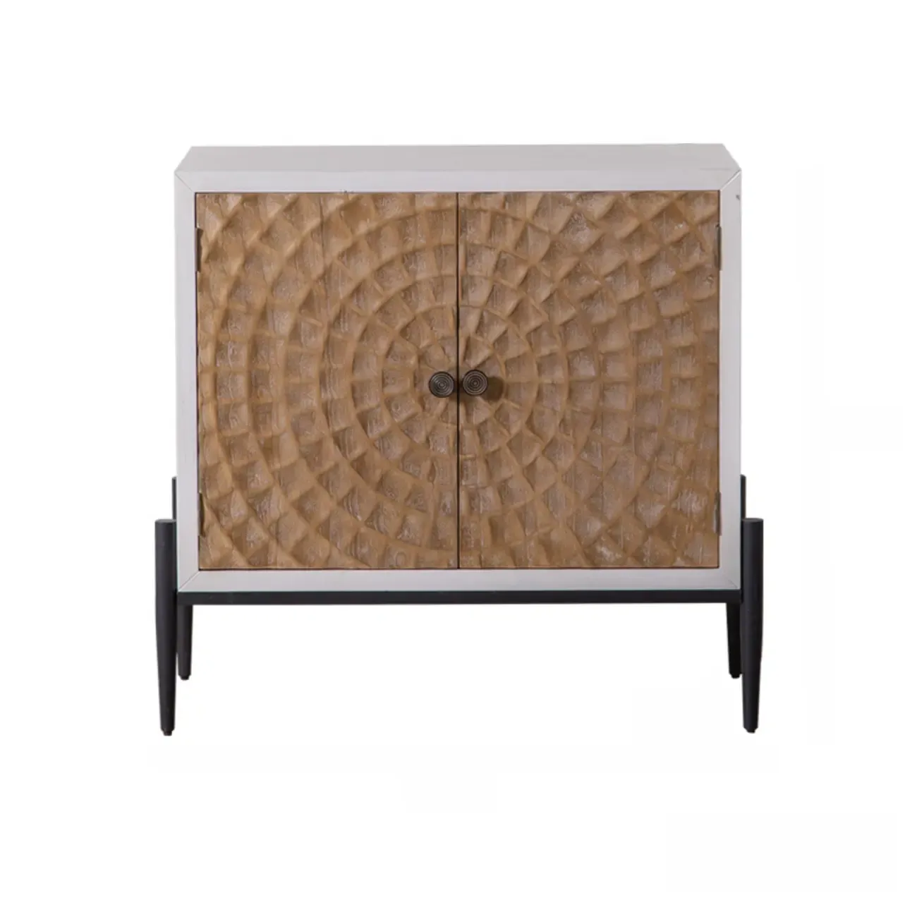 Rustic Freestanding Cabinet with Large Capacity & Iron Base Image - 13