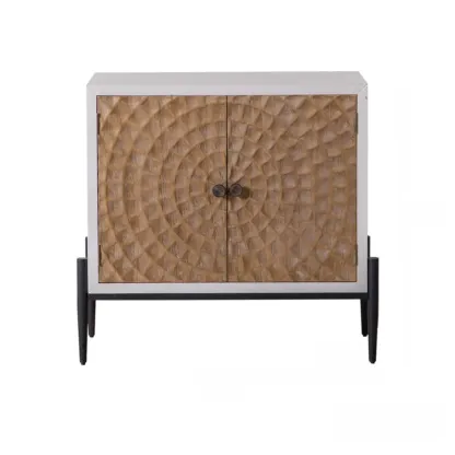 Rustic Freestanding Cabinet with Large Capacity & Iron Base Image - 13