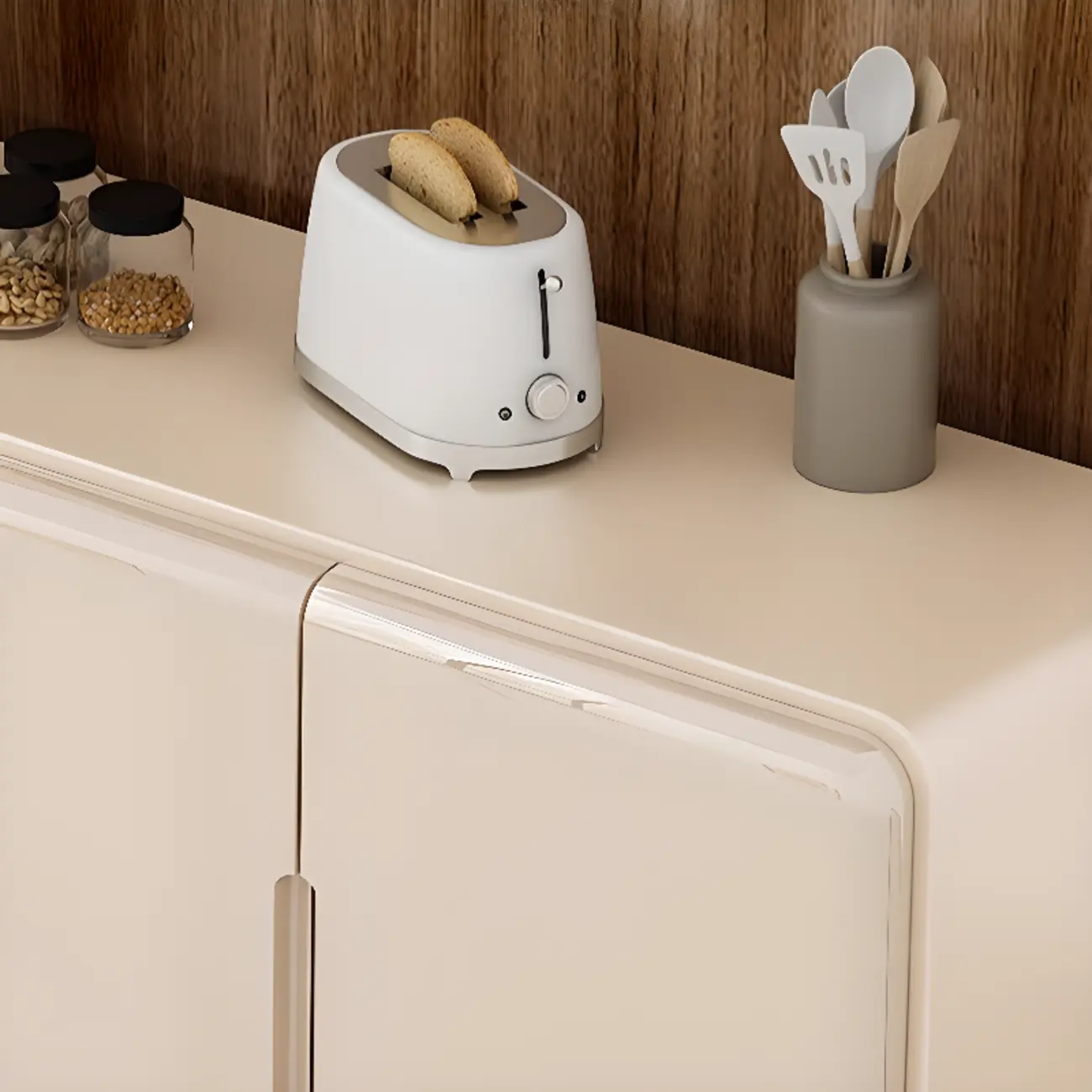 Scandinavian White Sideboard with Drawers & Cabinets Image - 12 | homeyfad