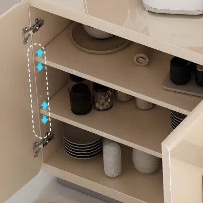 Scandinavian White Sideboard with Drawers & Cabinets Image - 13