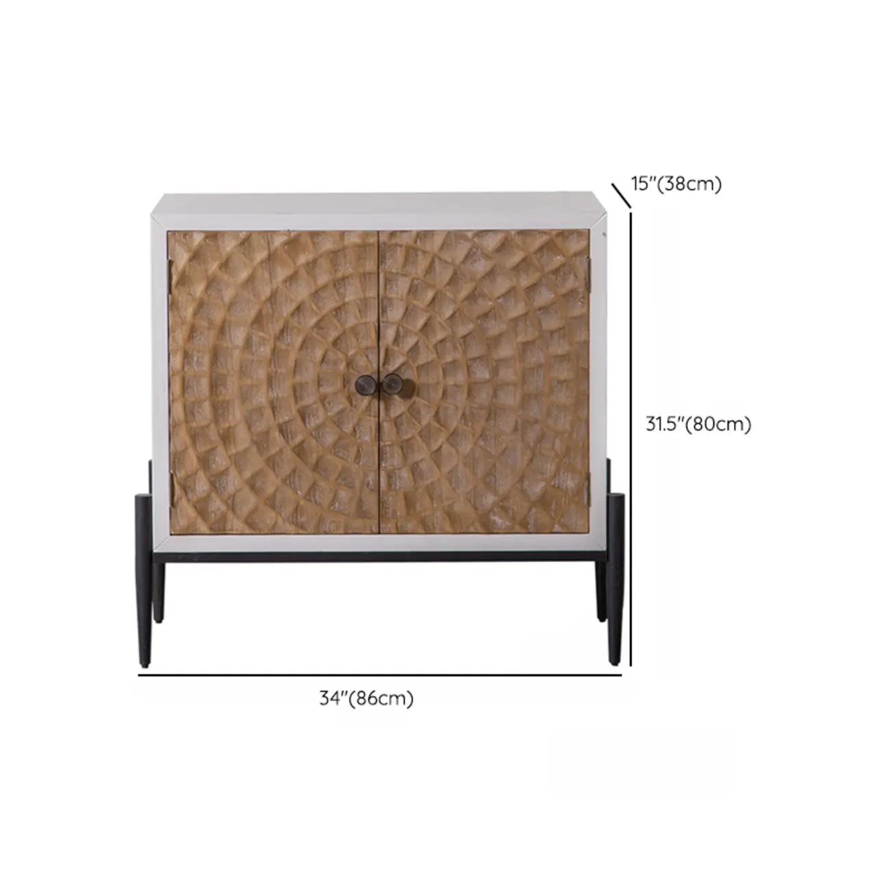 Rustic Freestanding Cabinet with Large Capacity & Iron Base Image - 17 | homeyfad