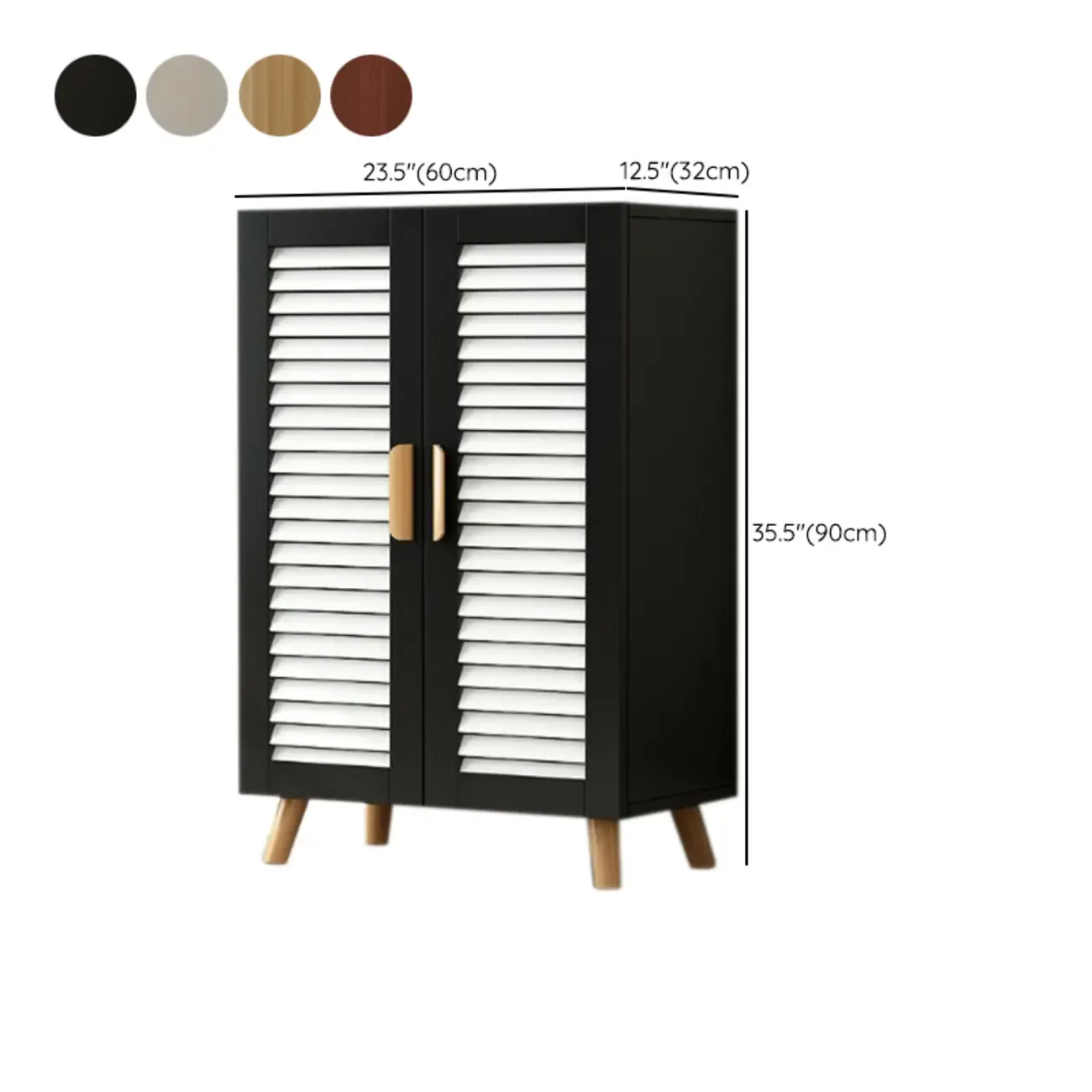 Modern Wooden Ventilated Storage Cabinet with Straight Legs #size