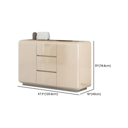 Scandinavian White Sideboard with Drawers & Cabinets #size