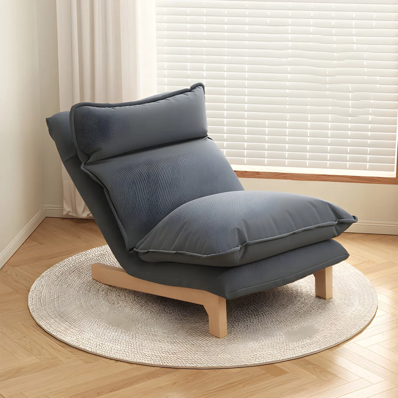 Ergonomic Modern Linen Recliner Chair with Ottoman Image - 2 | homeyfad