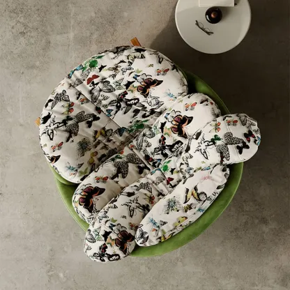 Modern Ergonomic Upholstered Rocking Chair Optional Ottoman Image - 12