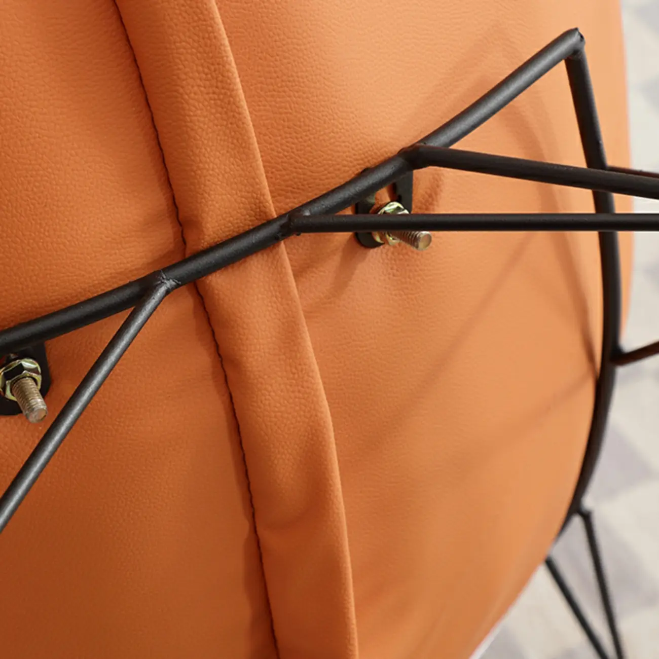 Modern Armless Upholstered Rocking Chair with Ottoman Image - 9 | homeyfad