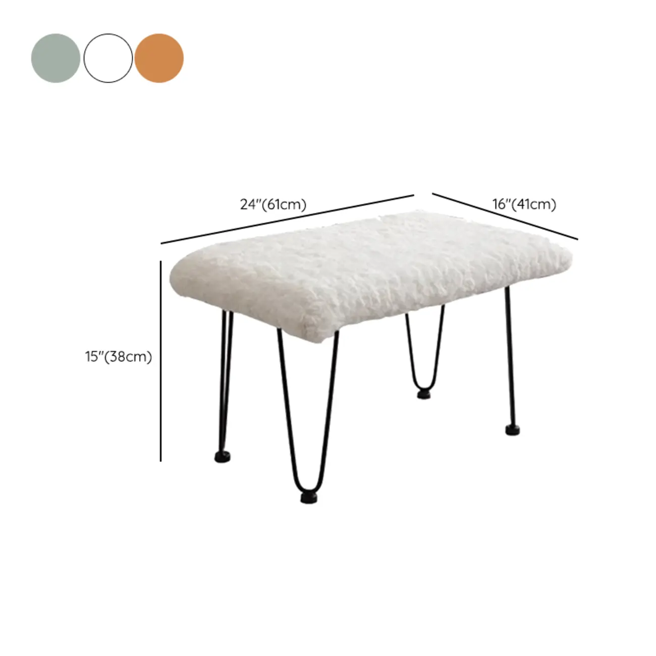 Modern Armless Upholstered Rocking Chair with Ottoman #size | homeyfad