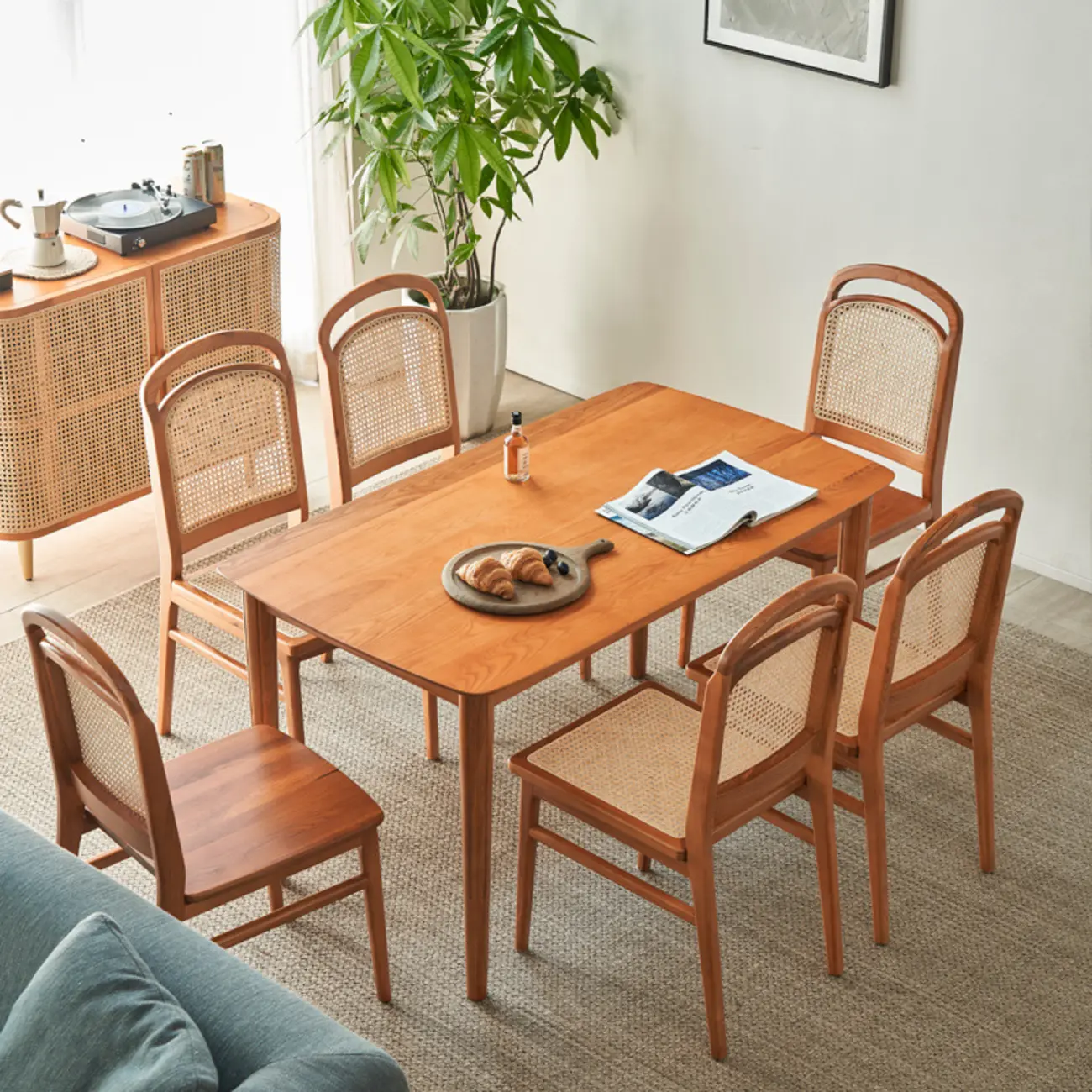 Modern Wood Dining Room Set in Brown Finish Image - 1 | homeyfad