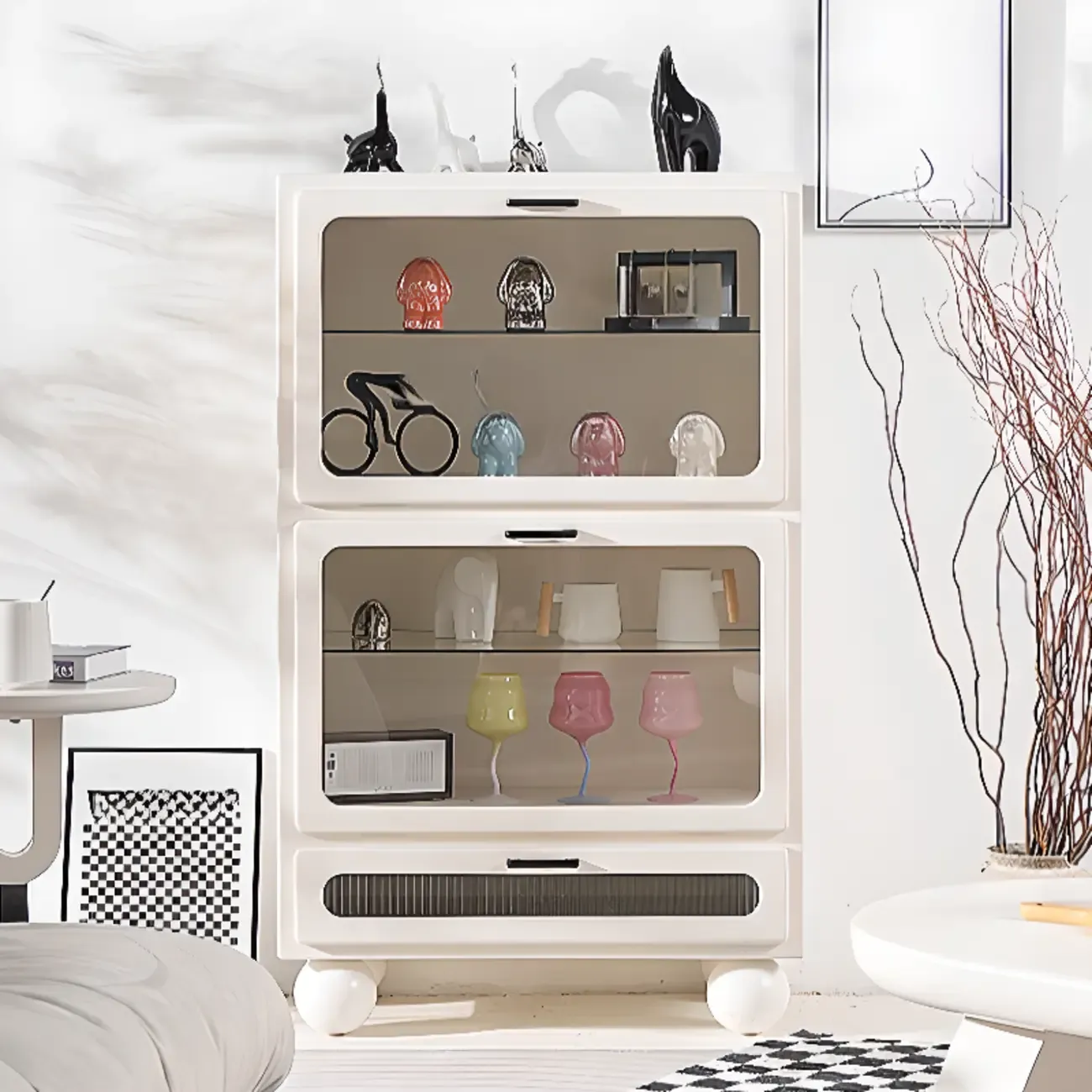 Modern Freestanding Accent Cabinet for Rectangular Shape Image - 4