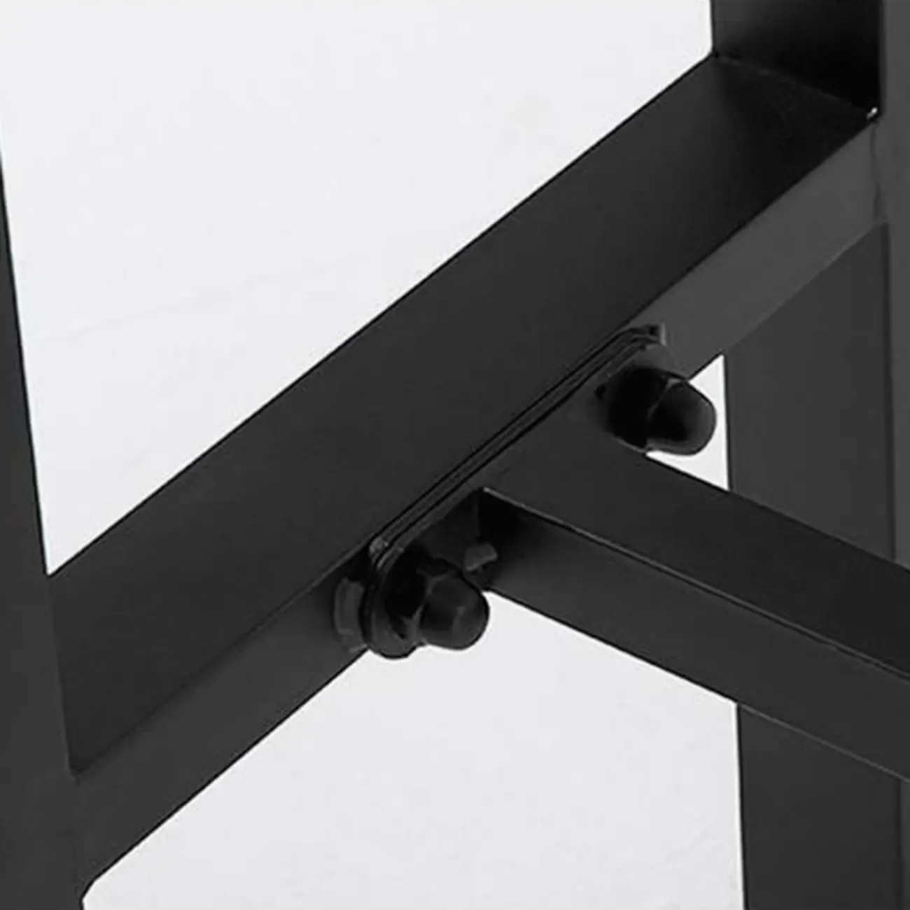 Rustic Solid Wood Rectangular Bar Table with Black Metal Legs for Dining Image - 8 | homeyfad