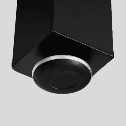 Rustic Solid Wood Rectangular Bar Table with Black Metal Legs for Dining Image - 9