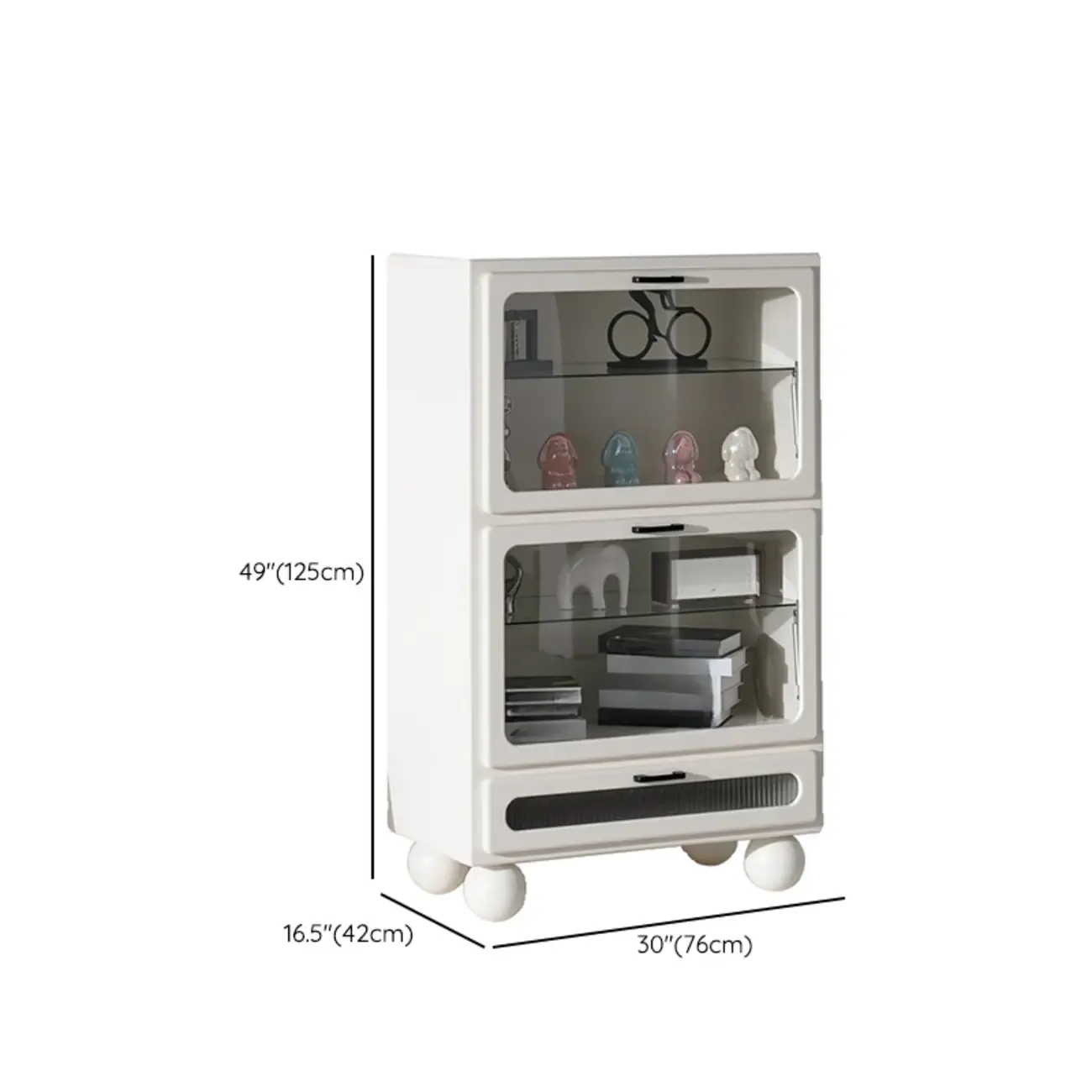 Modern Freestanding Accent Cabinet for Rectangular Shape #size