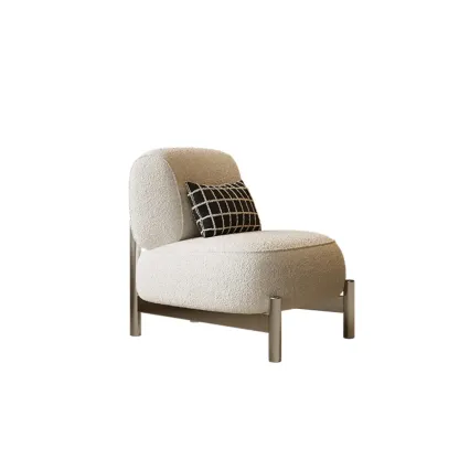 Modern Mohair Side Chairs in Black & Beige Image - 5