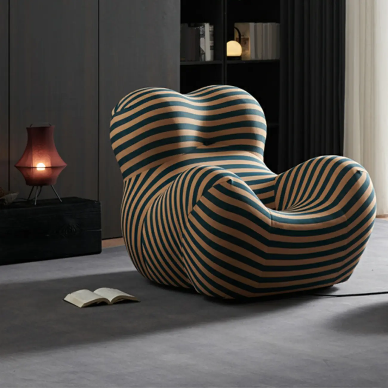 Modern Cotton Reclining Lounge Chair with Ottoman Image - 2 | homeyfad