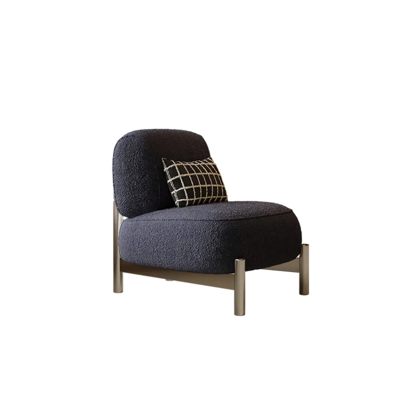 Modern Mohair Side Chairs in Black & Beige Image - 7 | homeyfad