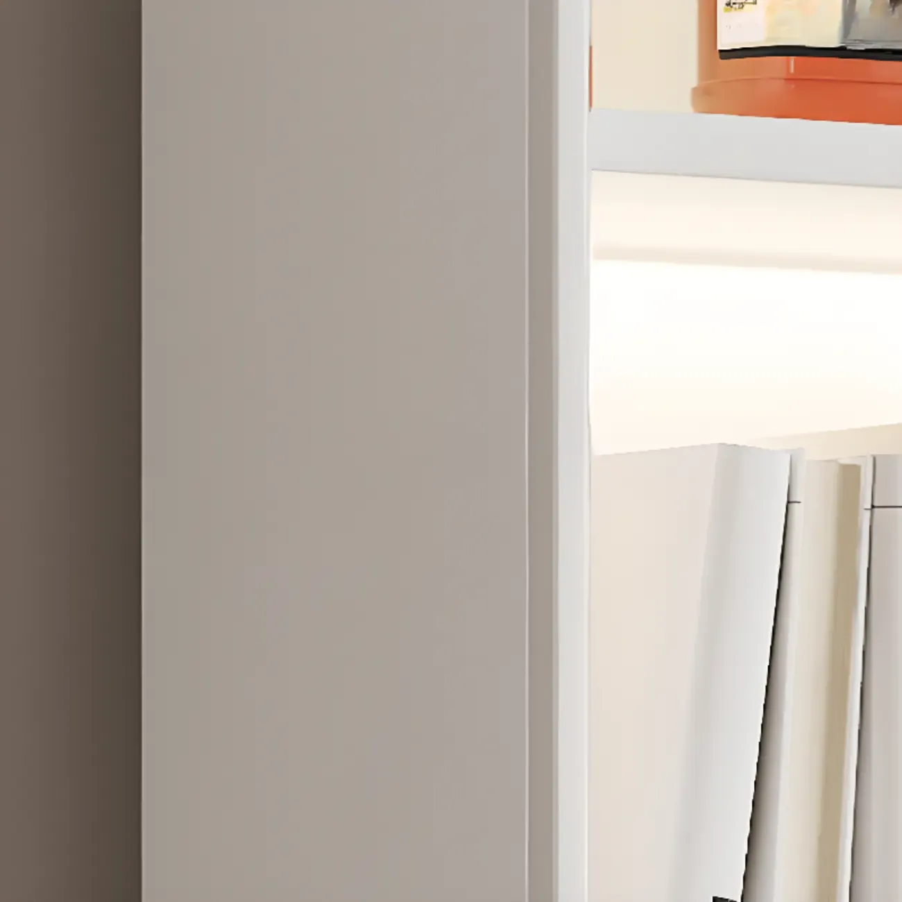 Stylish Glass Display Cabinet with Shelves & Lighting for Kitchen Image - 6