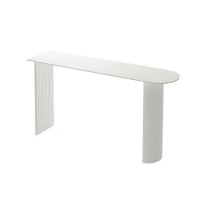 Modern Marble Top Bar Table with Geometric Frame for Dining