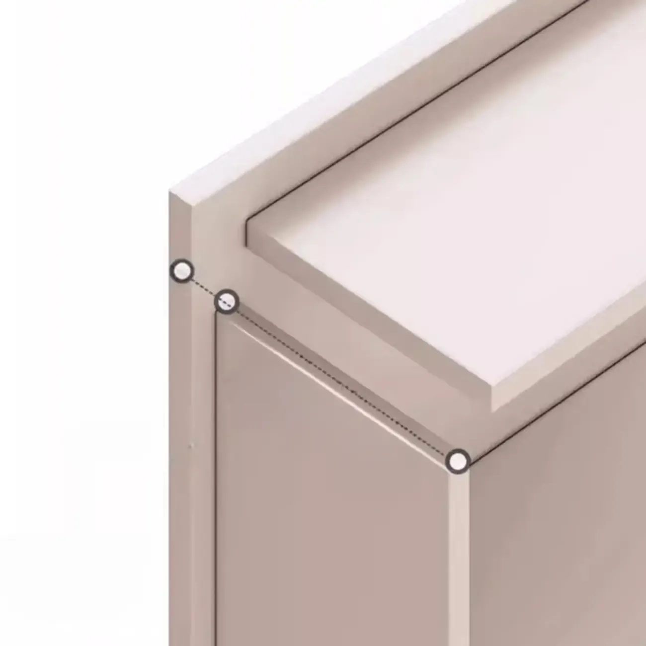 Modern Wooden Display Cabinet with Glass Shelves Image - 10