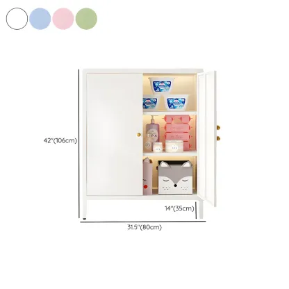 3/4 Shelves Wooden Storage Cabinet with Standard Length #size