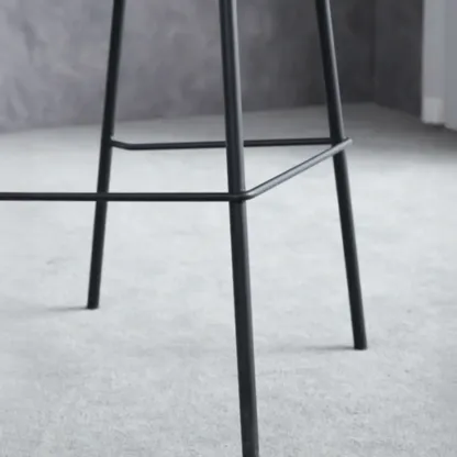 Modern Leather Bar Stools with Backrest for Home Image - 11