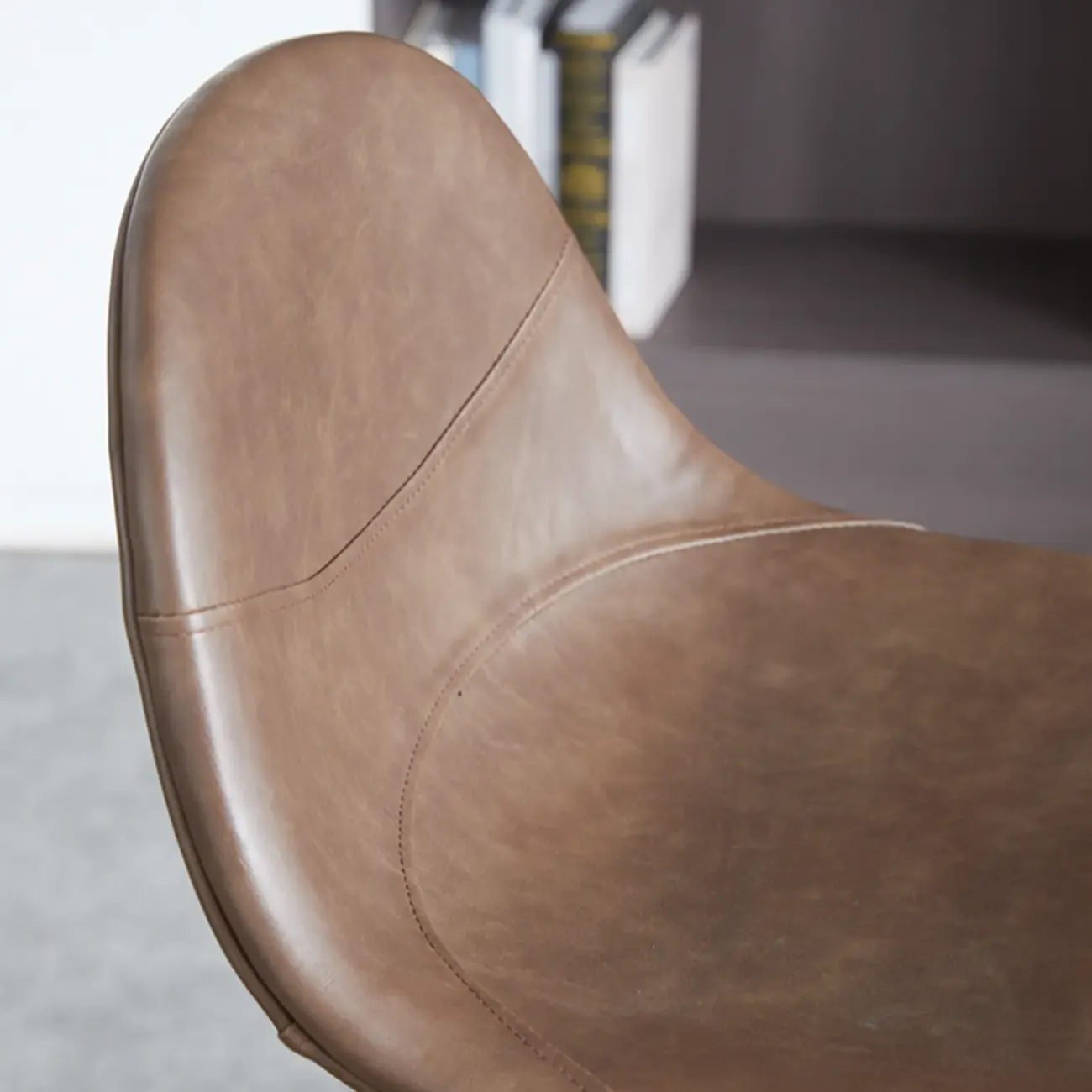 Modern Leather Bar Stools with Backrest for Home Image - 12