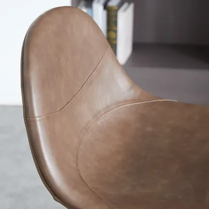 Modern Leather Bar Stools with Backrest for Home Image - 12